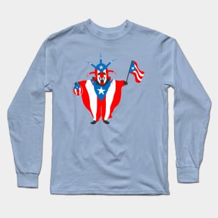 Puerto Rico Flag Vejigante Boricua Festival Party Sanse Long Sleeve T-Shirt